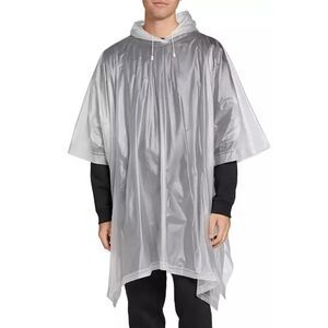 Coleman Adult Clear Hooded Rain Poncho Jacket & Bag Snap Side Mens Womens NWT
